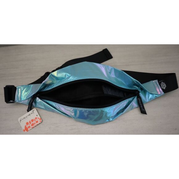 Free People Movement TPCF-713 Women's OS Hawaiian Blue Slim Fold Runner Belt Bag - Picture 3 of 6